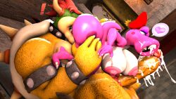 16:9 3d 3d_(artwork) 69_position accessory anthro areola ass balls big_balls big_breasts big_penis birdo birdo_(character) bodily_fluids bow_(feature) bow_accessory bow_ribbon bowser breasts castle claws cobaltapple cum cum_in_mouth cum_inside cunnilingus detailed_background digital_media_(artwork) duo ejaculation erection feet female genital_fluids genitals hair_accessory hair_ribbon hairbow heart hi_res huge_balls huge_cock humanoid humanoid_genitalia humanoid_penis indoors inside koopa looking_pleasured male mammal mario_(series) muscular nintendo nipples nude open_mouth oral orgasm orgasm_face part_of_a_set penile penis pink_body reptile ribbons scalie sex siphon_(anatomy) smile source_filmmaker spikes super_mario_bros. tail thick_thighs toe_claws tongue tongue_out vaginal_penetration widescreen