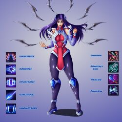 adekvatx ass breasts female fully_clothed gameplay_mechanics irelia_xan league_of_legends pre-transformation thick_thighs transformation wide_hips