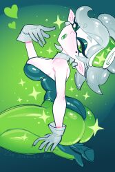 1girls ass bare_shoulders beauty_mark bedroom_eyes big_breasts bleedingpervert clothed_sex kneeling leotard looking_at_viewer marie_(splatoon) open_mouth pinup pointy_ears solo_female splatoon tagme thick_thighs