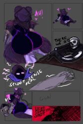 comic comic_page comic_panel dialog dialogue female fortnite law_of_tds raven_(fortnite) raven_team_leader skull_trooper