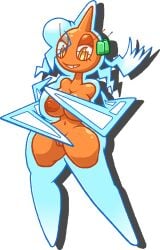 chabble electrical_hair electricity female_rotom fusion game_freak ghost ghost_girl nintendo pokémon_(species) pokemon pokemon_(species) rotom rotom_burnet_(chabble) transformation transparent_background