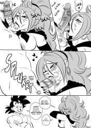 already_uploaded android_21 android_21_(good) blowjob breasts cheating cheating_husband clothing cock_worship comic comic_page cosplay cum cum_in_mouth dragon_ball dragon_ball_super dragon_ball_z english_text funsexydragonball goku happy kiss_mark_on_penis large_breasts licking licking_penis lipstick_mark lipstick_on_balls lipstick_on_penis mouthful oral_sex smiling son_goku straight sucking sucking_penis sucking_testicles swallowing swallowing_cum worship