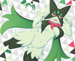 anthro big_breasts breasts female furry game_freak generation_9_pokemon meowscarada nintendo pokémon_(species) pokemon pokemon_sv snackbunnii thick_thighs wide_hips