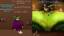 age_difference aged_up aged_up_character aged_up_female annoyed anthro areola ass beads big_areola big_butt big_nipples big_penis blind_eye bone book bookshelf bouncing_breasts breasts bruised bruised_breast butt_jiggle candle candlelight canid canine canis cape cartoon_network carving cataract cellulite charm_(jewelry) chest_tattoo chihuahua clothing courage_the_cowardly_dog crystal dialogue domestic_dog ear_piercing ear_ring elderly elderly_anthro elderly_female female furniture genitals gold_(metal) gold_tooth groan groaning_breasts growth hag hi_res hood huge_areola huge_butt huge_cock huge_nipples hyper hyper_areola hyper_genitalia hyper_nipples hyper_penis jewelry jiggling light lips lipstick liver_spots m4n makeup mammal markings mole_(marking) montgomery_glands necklace nipple_piercing nipples occult_symbol old older_anthro older_female onomatopoeia penis piercing pissed pissed_off ring_piercing robe scar shirley_the_medium sigil sigils slosh sloshing snarl snarling solo sound_effects speaking speaking_to_viewer symbol talking talking_to_viewer tattoo text time_skip torn_clothing toy_dog vein veiny_breasts wrinkles