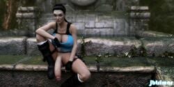 1futa 3d angelina_jolie backpack bag belt big_penis casual clothing footwear futa_only futanari handwear huge_cock human intersex jbtrimar lara_croft lara_croft_(angelina_jolie) legwear pale_skin penis solo tagme tomb_raider veiny_penis