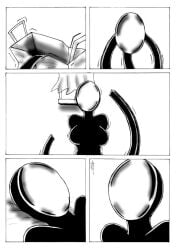 animate_inanimate asphyxiation ball_gag black_and_white choking comic comic_page encasement gag gagged latex latex_hood living_clothes living_latex no_text peg_pete roxanne_(goof_troop) tagme