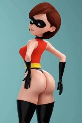 1girls 3d animated ass dat_ass disney elastigirl female female_only helen_parr jiggling_ass looking_at_viewer looking_back looping_animation milf pixar redmoa slapping_butt slapping_own_ass smooth_skin solo solo_female the_incredibles