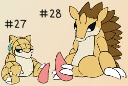 2022 2_toes ambiguous_gender claws digital_media_(artwork) disembodied_penis erection feet feral foot_fetish foot_play footjob generation_1_pokemon genitals hi_res male nintendo paws penis pokémon_(species) pokemon pokemon_(species) sandshrew sandslash secretsableye sex simple_background tapering_penis toes video_games