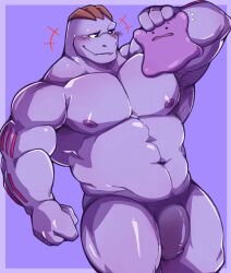 ambiguous_gender barazoku big_muscles cute_fangs ditto ditto_(pokémon) dot_eyes duo feral flaccid foreskin generation_1_pokemon genitals grey_body grey_skin hi_res humanoid humanoid_genitalia humanoid_penis machoke male male_only musclegut muscular muscular_humanoid muscular_male nintendo nipples nude pecs penis pokémon_(species) pokemon pokemon_(species) seintaur smile standing video_games