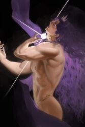 1boy battle_tendency jojo's_bizarre_adventure kars lkikai long_hair long_hair_male male male_only muscular muscular_male nipple_piercing purple_hair purple_hair_male solo solo_male tagme