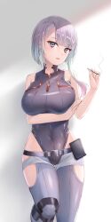 1girls big_ass big_breasts casual cd_projekt_red cyberpunk:_edgerunners cyberpunk_2077 female female_only huge_breasts looking_at_viewer lucyna_kushinada sebu_illust standing studio_trigger thick_thighs