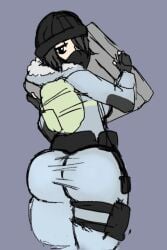 ass clothed female frost_(rainbow_six) fully_clothed jumbogumbo looking_back rainbow_six rainbow_six_siege