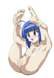 beyblade beywheelz blue_hair nicole_spears nude nude_female solo solo_female white_background