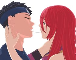 after_kiss death draining_kiss energy_drain female fuuka_(naruto) kiss_of_death naruto naruto_(series) naruto_shippuden saliva_string saliva_trail