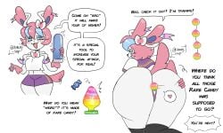 andromorph andromorph/male anthro ass big_butt blush brat buttplug comic cuntboy eeveelution generation_6_pokemon hi_res horny_imp intersex male nintendo plug_(sex_toy) pokémon_(species) pokemon sex_toy solo sylveon symon_(horny_imp) video_games