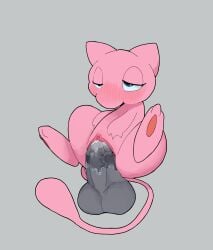 absurd_res balls blue_eyes blush bodily_fluids bodily_fluids_in_pussy duo female female_on_top feral generation_1_pokemon genital_fluids genitals grey_penis hi_res humanoid humanoid_genitalia legendary_pokemon long_tail looking_pleasured male male/female mew mew_(pokemon) nintendo nude on_top penetration penile penile_penetration penis pink_body pokémon_(species) pokemon pokemon_(species) pussy pussy_juice reverse_cowgirl_position sex sillyguy420_(artist) simple_background size_difference smaller_female vaginal_penetration video_games