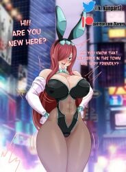 big_breasts breasts bunny_ears bunny_girl bunny_suit bunnygirl bunnysuit curves curvy curvy_body curvy_female curvy_figure elbow_gloves erza_scarlet fairy_tail gloves hip_grab hips karuro-kun large_breasts large_hips long_hair long_legs pantyhose playboy_bunny red_hair seduction seductive seductive_eyes seductive_look seductive_mouth seductive_pose seductive_smile thick_thighs wide_hips