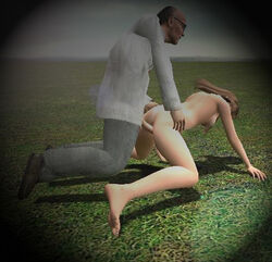 1boy 1girls 3d age_difference artist_request breasts brown_hair clothed clothed_male clothed_male_nude_female clothing completely_nude completely_nude_female dead_or_alive doggy_style erect_penis erection female female_penetrated garry's_mod half-life half-life_(series) hitomi_(doa) human human_female human_male human_only human_penetrated human_penetrating human_penetrating_female human_penetrating_human isaac_kleiner light-skinned_female light-skinned_male light_skin male male_penetrating male_penetrating_female male_penetrating_human nude nude_female old_man older_male outdoors penetration penis sex straight tagme tecmo thighs