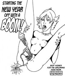 1girls 2010 anus boom-boom_(x-men) female holidays karmagik marvel marvel_comics monochrome new_mutants new_year nipples pussy solo straight_hair superheroine tabitha_smith x-men x-men_evolution