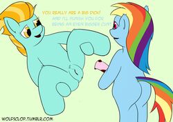 equine female friendship_is_magic horse lightning_dust_(mlp) my_little_pony ookamithewolf1 pegasus pony rainbow_dash_(mlp) smooth_skin