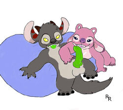 angel_(lilo_and_stitch) disney female feral fur lilo_and_stitch male nude penis rascalraccoon straight tagme