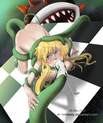 blonde_hair blush breasts color cum female front_view hair human interspecies long_hair m-intimacy mario_(series) nintendo piranha_plant prickly_piranha_plant princess_peach super_mario_galaxy tagme tentacle watermark