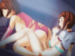 animated ass assertive brown_hair cowgirl_position female futa_on_female futanari intersex lowres sex tinklebell