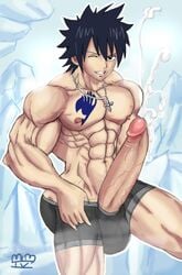 cum fairy_tail gay gray_fullbuster male male_only mlm4anemone muscle muscles penis yaoi