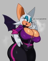 1girls 2022 anthro ass bat big_breasts big_thighs breasts clothing eyelashes female fiinel furry green_eyes hand_on_thigh huge_breasts huge_thighs large_ass make_up makes mouth netflix open_mouth rouge_the_bat rouge_the_bat_(prime) sega shiny_breasts shiny_skin sonic_(series) sonic_prime sonic_the_hedgehog sonic_the_hedgehog_(series) sweat sweating sweaty_body sweaty_breasts tail teeth teeth_showing teeth_visible text thick_ass thick_thighs thighs tight_clothing wings