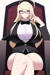 ai_generated akamatsu_kaede cosplay curvy danganronpa danganronpa:_trigger_happy_havoc huge_breasts large_breasts new_danganronpa_v3 tagme throne togami_byakuya