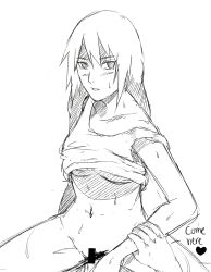 1boy 1boy1girl 1girls arm_grab bar_censor blush bottomless cowgirl_position disembodied_hand erection female female_focus genosick hair_down long_hair looking_at_viewer loose_hair male male/female male_pov mitarashi_anko monochrome naruto naruto_(series) naruto_shippuden no_bra no_panties on_top partial_male penetration penis penis_in_vagina pov pubic_hair sex sketch straight strap_slip sweat sweatdrop talking talking_to_partner tank_top text underboob vaginal_penetration vaginal_sex