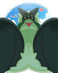 big_breasts breasts feline female furry imminent_facesitting jhenightfox meowscarada pokémon_(species) pokemon pokemon_sv upward_angle_between_legs