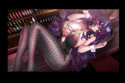 1girls animated big_breasts breasts bunny_ears bunny_girl bunnysuit busty cleavage crawling_dreams female fishnet_legwear fishnet_stockings fishnets huge_breasts large_breasts laying_down mp4 no_sound nyarla_(crawling_dreams) nyarla_(osiimi) on_back osiimi plump purple_eyes purple_hair thick_thighs thighs video voluptuous