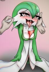 ahe_gao blush breasts deep_blush dripping ear_massage ear_rub eargasm erect_nipples fangs gardevoir generation_3_pokemon greatcorn_(artist) humanoid kneeling nipples pokémon_(species) pokemon pokemon_(species) rubbing sweat sweating uncommon_stimulation wet