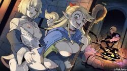 1boy 1futa 1girls areolae blonde blonde_hair blush bottomless breasts campfire camping cape clothed clothed_female clothed_sex clothing color colored cum cum_in_pussy cum_inside dungeon dungeon_meshi duo_focus ejaculation elf elf_ears elf_female elf_girl exposed_breasts exposed_pussy falin_touden female functionally_nude futa_on_female futa_with_male futanari group hand_on_ass hand_on_hip hidden hidden_sex hiding human implied_futanari implied_sex laios_touden light-skinned_female light-skinned_futanari light_skin mage male marcille_donato mostly_clothed mostly_nude nipples nude nude_female nude_futanari one_eye_closed open_clothes open_mouth partially_clothed pinkseito pulling_hair ribbon robe sex sex_from_behind staff standing standing_sex stealth_sex yellow_hair