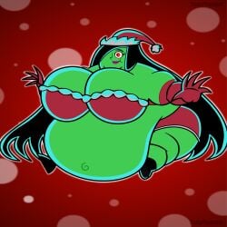 bbw big_breasts big_butt christmas_outfit danny_phantom desiree fat holidays morbidly_obese_female nickelodeon obese_female overweight overweight_female ssbbw weight_gain what