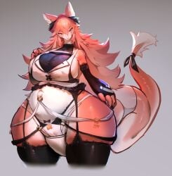 big_breasts breasts female furry tagme thick_thighs unnamed_fox_(utterangle) utterangle wide_hips