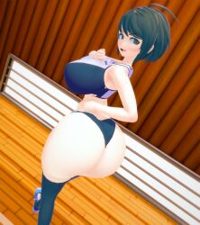 3d big_ass big_boobs big_breasts big_butt danganronpa danganronpa_ultra_despair_girls female female_only koikatsu naegi_komaru packed_mushrooms smooth_skin