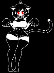 breasts catgirl chara mob_face pixel_art the_absolute thighhighs thighs undertale undertale_(series)