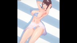 1girls 2_phut_hon 3d animated armpits arms_behind_head arms_up big_breasts bikini blue_eyes breasts brown_hair choker dancing female female_only hongcha03 light-skinned_female light_skin me!me!me!_dance meme mp4 music solo solo_female sound sound_edit swimsuit swinging_breasts video