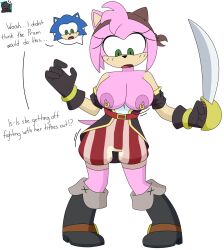 amy_rose anthro big_breasts black_rose_(sonic_prime) bodily_fluids body_swap breasts clothed clothing dezzy_draws digital_media_(artwork) english_text eulipotyphlan female fur genital_fluids genitals green_eyes handwear hedgehog hi_res humanoid mammal nipple_piercing nipples piercing pink_body possession pussy pussy_juice sega simple_background solo sonic_(series) sonic_prime sonic_the_hedgehog_(series) text video_games