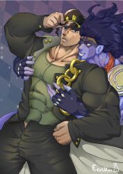 animated cum eroskun gay jojo's_bizarre_adventure jotaro_kujo male_only penis stand_(jjba) standcest star_platinum stardust_crusaders yaoi