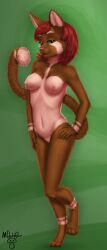 2017 4_toes :3 absurd_res breasts brown_body brown_fur claws digitigrade domestic_cat eyebrows feet felid feline felis female front_view full-length_portrait fur genitals green_background green_eyes hair hand_on_hip hi_res lacrimal_caruncle legs_together looking_at_viewer mammal mushbun navel nipples nude on_one_leg pink_nose portrait pussy raised_eyebrows raised_foot raised_tail red_hair short_hair simple_background solo standing toes white_body white_fur