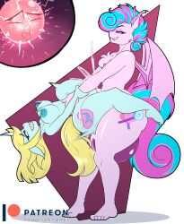 absurd_res anthro ass bat_pony big_butt bodily_fluids cum cum_inside equid genital_fluids hasbro hi_res mammal my_little_pony size_difference stomach_bulge tatemil