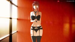 animated chainsaw_man fat_ass hentai lingerie makima_(chainsaw_man) smile tie video