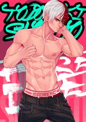 1boy abs male_only maorenc my_hero_academia shouto_todoroki solo_male tagme