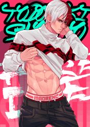 1boy male_only maorenc my_hero_academia shouto_todoroki solo_male tagme