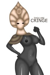 1girls 2022 anthro arthropod black_body black_nipples bug female female_only godseeker hollow_knight insect looking_at_viewer magalnik meme pointing_at_viewer self_upload tagme team_cherry