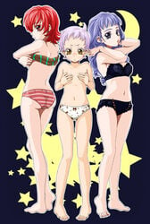 ange_serena blue_hair hermana_larmo iria_animi panties purple_hair red_hair tales_of_(series) tales_of_innocence underwear