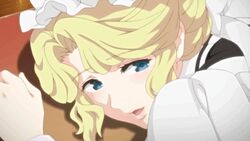 animated anus ass ass_grab blonde_hair blue_hair censored erection female huge_ass human maid male maria_(victoria_maid_maria_no_hoshi) panties penis pov pussy sex skirt_lift smile straight thighs underwear vaginal_penetration victoria_maid_maria_no_hoshi